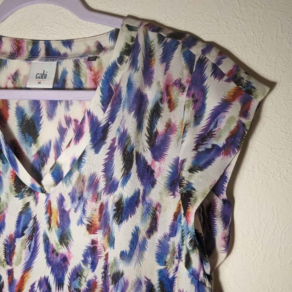 EUC✨ CABI women's medium colorful blouse - Picture 5 of 10